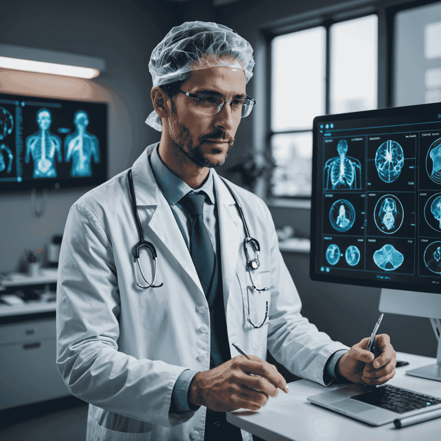 Augmented Reality doctor using holographic interface to analyze patient data